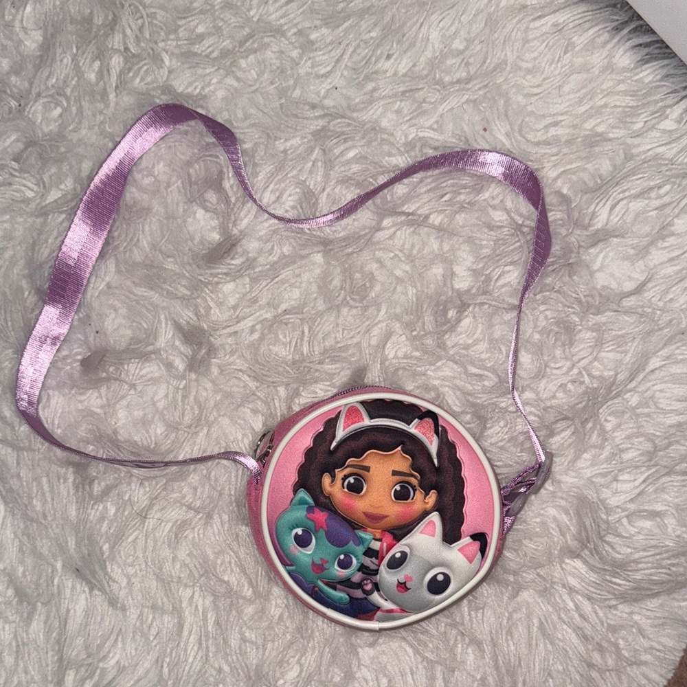 Kids Pink and Purple Gabby Dollhouse Themed Purse